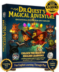 Dr. Quest's Magical Adventure–Educational Board Game for Kids Ages 6-9 – Spelling &amp Grammar Learning Game for Early Elementary | 180 Questions | Screen-Free Homeschool &amp Family Game | 2-6 Play