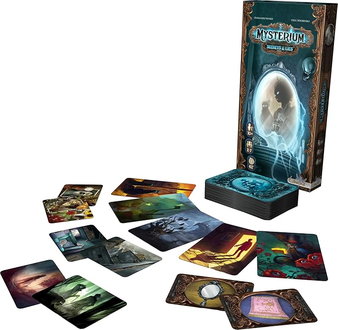 Asmodee Mysterium Secrets &amp Lies Board Game EXPANSION - Unravel New Mysteries Cooperative Family Fun for Kids &amp Adults Ages 10+ 2-7 Players 42 Minute Playtime