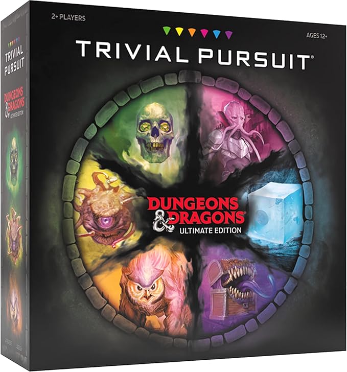 Trivial Pursuit: Dungeons &amp Dragons Ultimate Edition | Collectible Trivia Board Game Featuring 6 Monster Movers and 1800 Questions Across 6 Categories | Officially-Licensed D&ampD Game &amp Merc