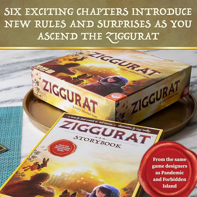 MindWare Ziggurat Cooperative Family Legacy Adventure Game by Matt Leacock &amp Rob Daviau Illustrated by Cory Godbey for Ages 8+