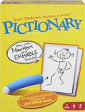 Mattel Games Pictionary Family Board Game for Kids Adults and Game Night for 2 Teams with Erasable Markers Boards and Sand Timer