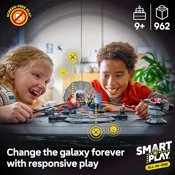 LEGO Star Wars SMART Play: Throne Room Duel &amp A-Wing Interactive Building Toy - All-in-One Set - Reacts to How You Move and Play with a SMART Brick - Gift for Boys Girls and Kids Ages 9+ - 75427