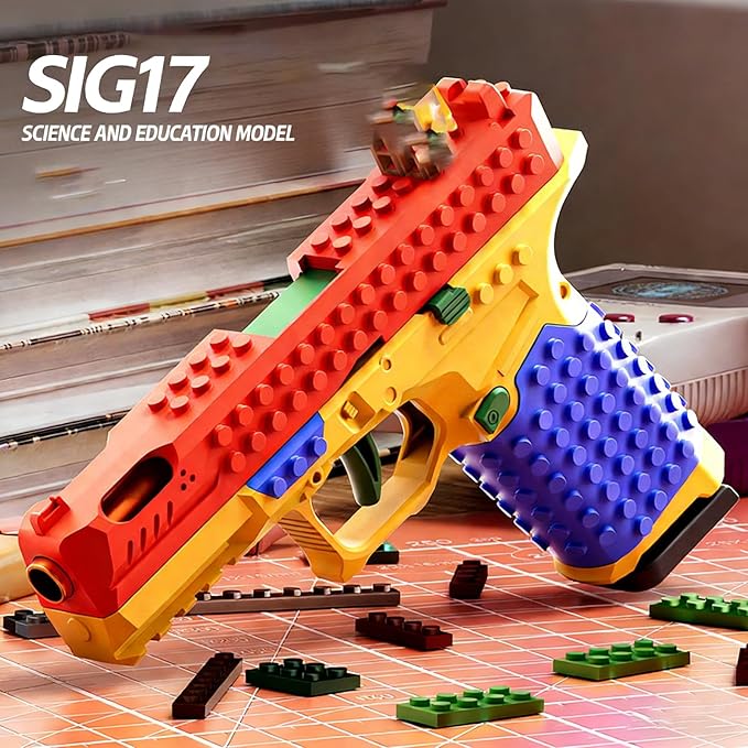 Modular Engineering Construction kit Including Handles and Display Stands Compatible with Standard Bricks Allowing for Repeated Assembly of Creative Gifts. (1pcs)