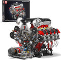 Mould King 10130 V8 Engine Model kit that Runs Build Your Own Cars Combustion Battery/Motor Blocks Sets STEM Toy Gift for Adults 14+ Teens Engineering Toys for Display Collection(2718 Pcs)
