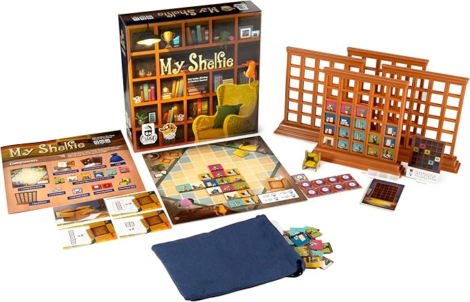 My Shelfie Board Game - Organize Your Shelf and Show Off Your Treasures! Strategy Game Fun Family Game for Kids and Adults Ages 8+ 2-4 Players 30 Minute Playtime Made by Lucky Duck Games