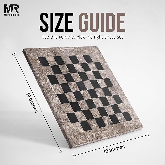 Marble Chess Set for Adults 10 Handmade Oceanic &amp Black Board Game with 32 Chess Pieces 2 Extra Queens &amp Storage Box Luxury Travel Game Elegant for Home Decor