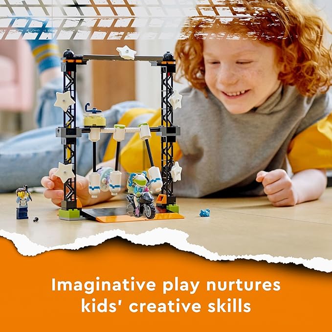 LEGO City Stuntz The Knockdown Stunt Challenge Playset 60341 Adventure TV Series Action Toy for Kids Aged 5 Plus with Stunt Bike Racer &amp Accessories