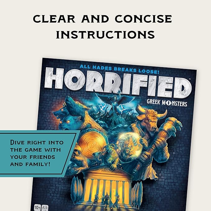 Ravensburger Horrified Games - Greek Monsters - Strategy Board Game - Boost Critical Thinking &amp Teamwork - Cooperative Gameplay - Unique Monster Challenges - 1 to 5 Players - Adults &amp Kids 10+
