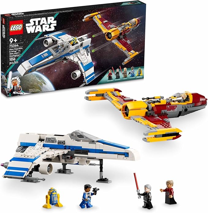 Lego Star Wars: Ahsoka New Republic E-Wing vs. Shin Hati’s Starfighter 75364 Star Wars Playset Based on The Ahsoka TV Series Show Inspired Building Toy for Ahsoka Fans Featuring 5 Star Wars Figures