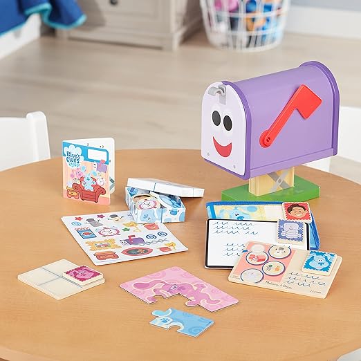 Melissa &amp Doug Blue's Clues &amp You! Wooden Mailbox Play Set (27 Pieces)