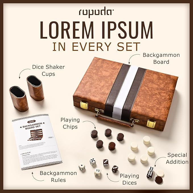 ropoda Backgammon Board Game Set (11 Inches) for Adults and KidsClassic Board Strategy GamePortable and Travel Backgammon Set with Premium Leather CaseBest Strategy &amp Tip Guid