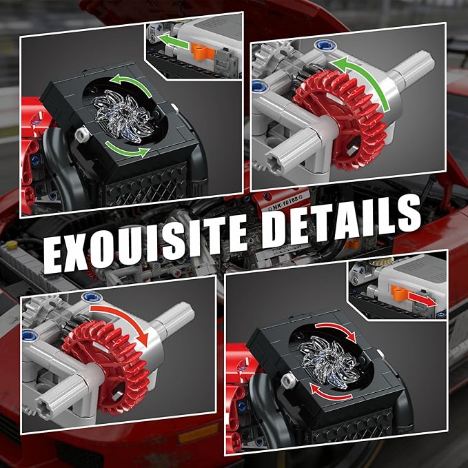 Mould King 10188 Engine Building Kit for Adults Combustion Racing Car Engine Model Kit for Display STEM Building Project for Teens 14+(980 PCS)