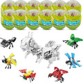 Mini Building Block Sets 12PCS Insects Building Blocks 6 in 1 STEM Toys Eggs Building Sets Party Favors for Kids Goodie Bags Prizes/Birthday Gifts