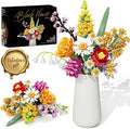 Flowers Bouquet Building Set 1070PCS Wildflower Botanical Collection Artificial Plant Flower Kit Toy for Adults Kids Women Her Home Decor Gift for Birthday Christmas Valentines(No Vase)