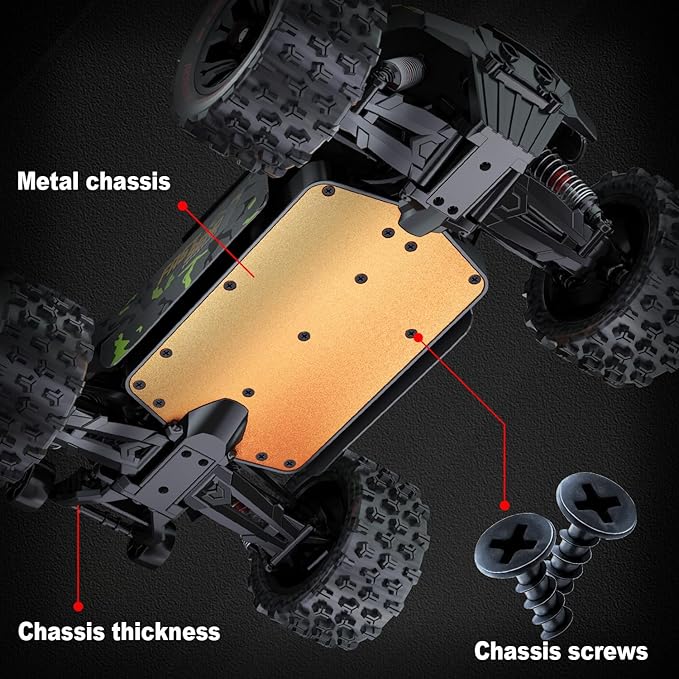 1/14 Brushless RC Cars for Adults Fast 50+ mph RC Trucks 4x4 Offroad Waterproof Electric Powered High Speed Remote Control Car Fast Extreme All Terrain RC Truggy with 3S Battery for Snow Sand