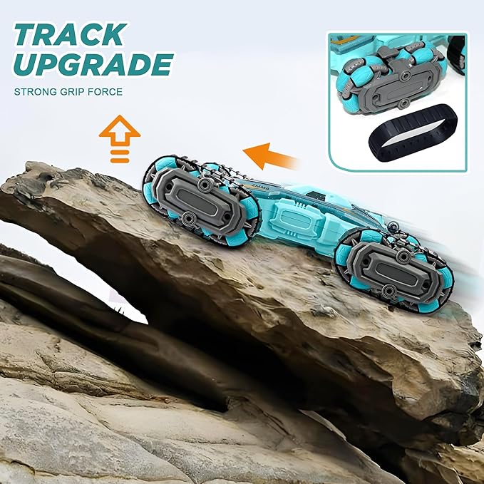 8 Wheel RC Stunt Car with Gesture Control Spray &amp LED Lights Double-Sided Off-Road Vehicle for Boys &amp Girls Ages 6-14 Ideal Christmas &amp Birthday Gift