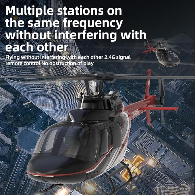 6 Channel Remote Control Helicopter with Brushless Motors Altitude Hold Gyro Optical Flow Positioning Function 2.4GHz Aileronless Mini Aircraft Toy for Beginners Teens Adults