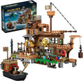 RiceBlock Pirate Ship Building Toys Pirate Wharf Themed City Store Building Bricks Sets for Boys Age 8-12 573 Pieces