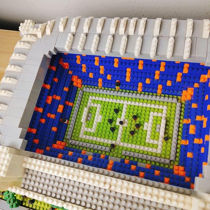 Madrid Style Soccer Stadium Model Micro Mini Diamond Block Kit for Adult Assemble Football Field Brick Set Puzzle Toy
