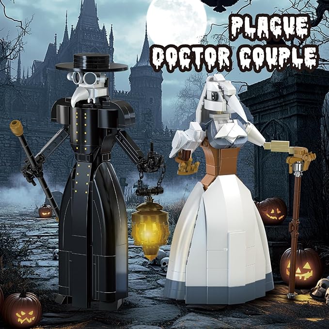 Plague Doctor Building Blocks Set - Medieval Themed Collectible Toy for Adults and Kids - Creative Construction Kit Gift for Boys and Girls (500Pcs)