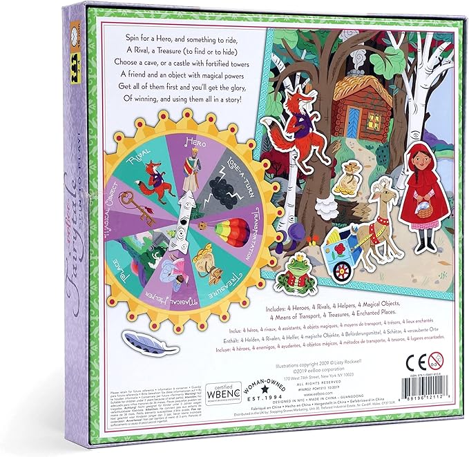 eeBoo: Fairytale Spinner Collect The Elements &amp Tell a Story Create Your Own Story as You Play for 2 to 4 Players for Ages 5 and up