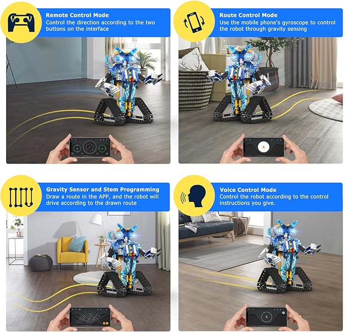 Robot Building Toys Stem Projects for Kids Ages 9-12 Remote &amp App Controlled Programmable Robot Building Blocks Science Kits Educational Birthday Xmax Gifts for 8-16 Year Old Teenage Boys Girls