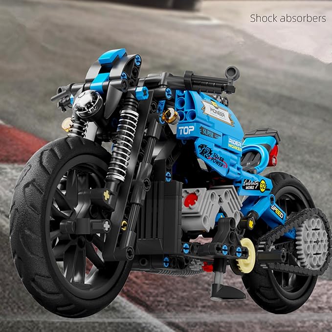 Techno-Mechanical Motorcycle Building Blocks Set STEM Education Learning Toys Creative DIY lego Racing Blocks Collectible Models Surprise Gift for Children 8-14 Years Old 469 Pcs