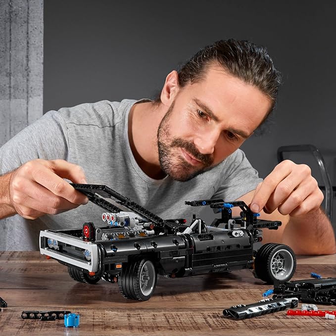 LEGO Technic Fast &amp Furious Dom's Dodge Charger 42111 Building Toy - Racing Car Model Building Kit Iconic Movie Inspired Collector's Set Gift Idea for Kids Teens and Adults Ages 10+