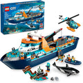 LEGO City Arctic Explorer Ship 60368 Building Toy Set Fun Toy Gift for 7 Year Old Boys and Girls with a Floatable Boat Helicopter Dinghy ROV Sub Viking Shipwreck 7 Minifigures and an Orca
