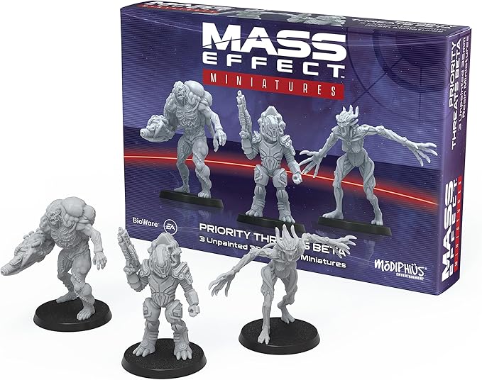 Mass Effect Priority Threats Beta Resin Collectors Miniature Set - Upgrade Your Game with Tabletop Miniatures! Ages 14+ 1-4 Players 45-90 Min Playtime Made by Modiphius Entertainment