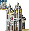 Reobrix Medieval Castle Building Block Set with LightArchitectural Model Kit 66027European Century ChurchConstruction Model for Adult and Teens Age of 14+Home DecorationIdea Art Gift3183 PCS