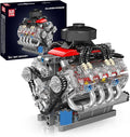 Mould King 10171 V8 Engine Model Kit That Works 8 Cylinder Car Engine with Motor Building Blocks Collectibles for Adults STEM Build Set (487 Pieces)