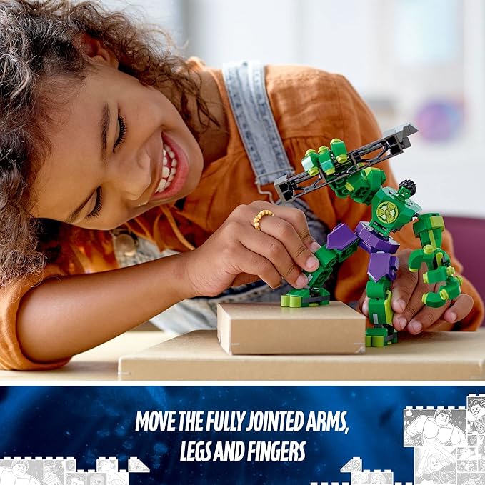 LEGO Marvel Hulk Mech Armor 76241 Avengers Action Figure Set Collectable Super Hero Buildable Toys for Boys and Girls Ages 6 Plus Gift Idea