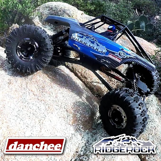 Redcat Racing Danchee Ridgerock 1/10 Scale 4WD Electric RC Rock Crawler – RC Truck RTR with 2.4GHz Radio Dual Motors 4-Wheel Steering USB Charger with RC Crawler Li-ion Battery