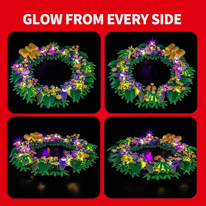 BRIKSMAX 2.0 Light Kit Compatible with Lego Spring Wreath 40957 Building Sets - Original LED Lighting Kits (Accessories Only) for Display Gifts &amp Collectors