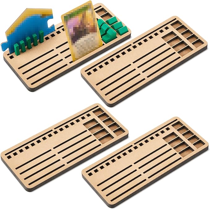 4 Pcs Game Piece Holders Compatible with Catan Board Game Card Tray Organizer