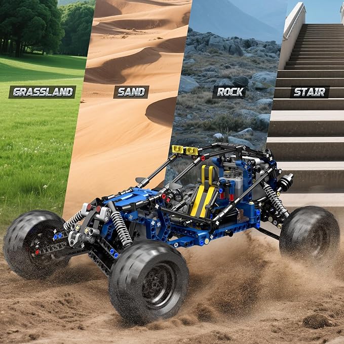 Mould King 18018 Off-Road RC Car Building Sets 515 Pieces Lightning Climbing Car with 2.4GHz Remote &amp APP Control High-Speed RC Buggy Bricks Toy for Boys &amp Adults Ages 8+