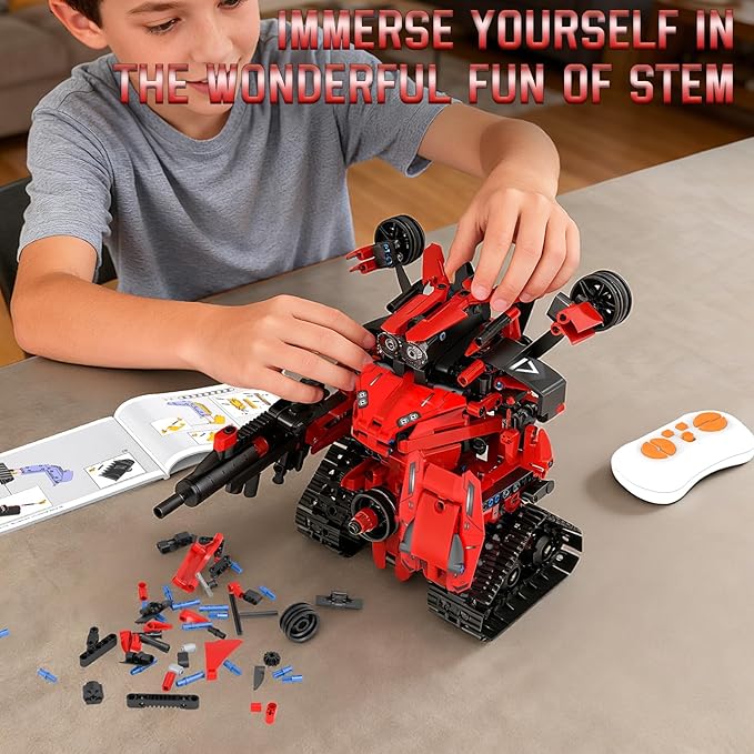 STEM Building Kits for Kids 6-14 5in1 App &amp Remote Control STEM F1/Car/Robot Building Toys Formula 1 Model Car Kits 785 Pcs Robot Building Sets for Kids Erector Sets Gifts for Boys Girls