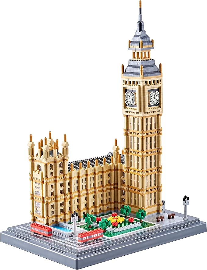 YaJie Big Ben Architecture Model Building Block Sets (6473PCS) - World Famous Architectural Model Present for Age of 14+ and Adult