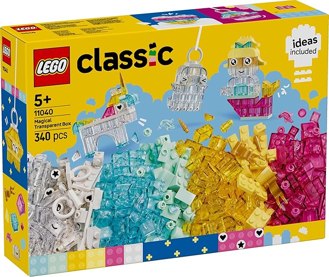 LEGO 11040 Classic Wow Idea Box Clear Color Toy Birthday Present Blocks Educational Girls Boys Children 5 6 7 8 Pretend Play Pretend Play