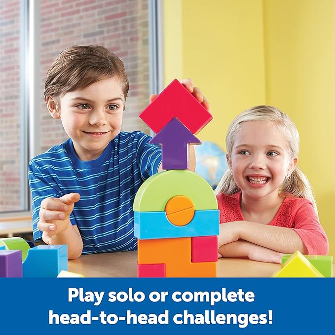 Learning Resources Mental Blox 360 Degree 3-D Building Game - 55 Pieces Ages 5+ Educational Board Games Mental Puzzles for Kids Brain Teaser Games