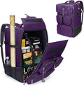 ENHANCE Collector's Edition Board Game Backpack - Reinforced Rigid Board Game Storage with Padded Shoulder Straps Carrying Handle and Accessories Pockets for Dice Card Games More (Dragon Purple)