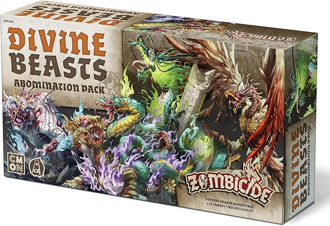 Zombicide White Death: Divine Beasts Abomination Pack - Mythical Creature Expansion Cooperative Strategy Game with Tabletop Miniatures Ages 14+ 1-6 Players 1 Hour Playtime Made by CMON