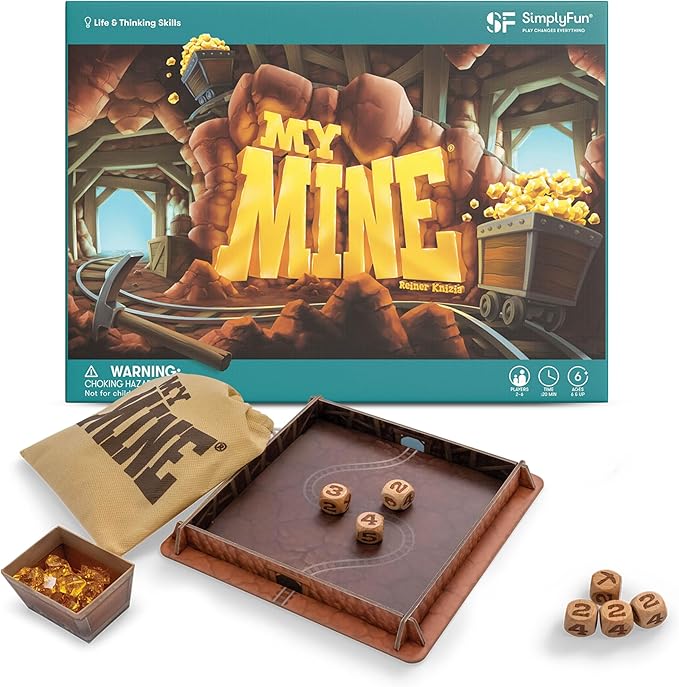 SimplyFun My Mine - Engaging Dice Based Probability &amp Strategy Game to Learn and Master Outcome Prediction Fun Educational Experience for 2-6 Players Suitable for Ages 6 and Up