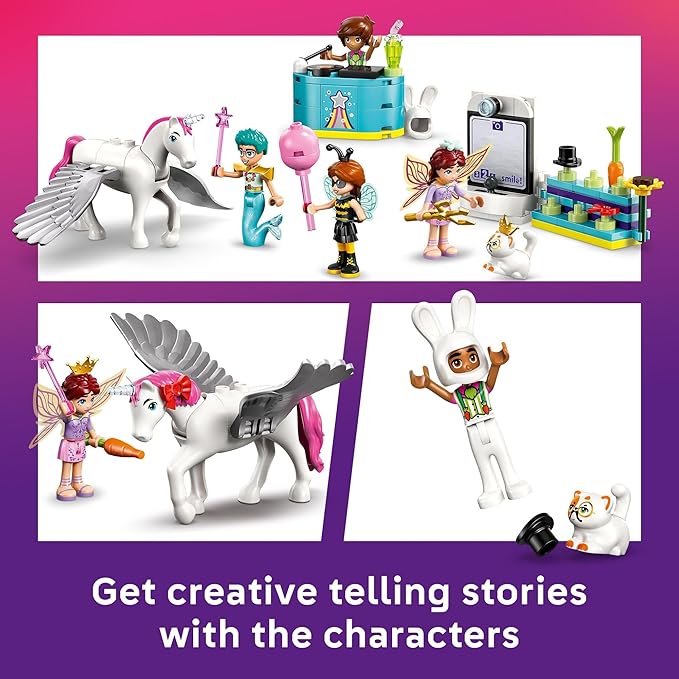 LEGO Friends Costume Party with Unicorn &amp Fairy Pretend Play Building Toy - Interactive Storytelling Playset with Cat and Unicorn Toys - Creative Birthday Gift Idea for Girls &amp Boys 6+ - 4266