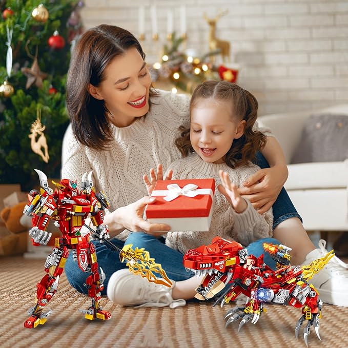 STEM 2 in1 Tyrannosaurus Dinosaur Building Kits Compatible with Dinosaur Set Transforming Mech Robot Building Sets for Adults Educational Gift Toy for Kids Boys 6-10 (504 PCS)