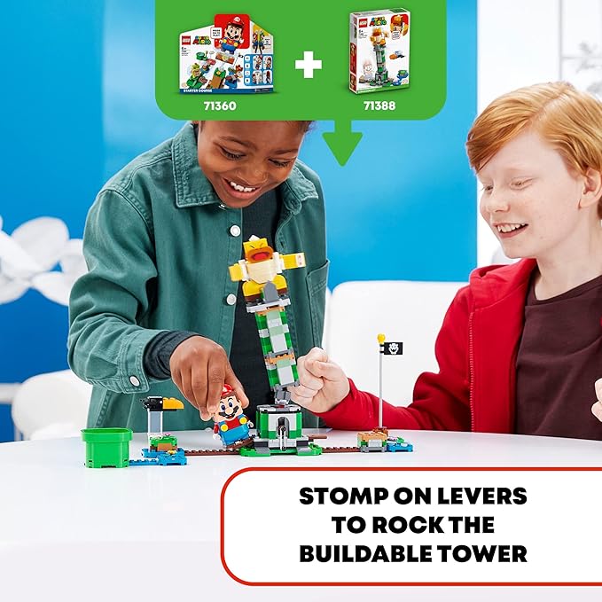 LEGO Super Mario Boss Sumo Bro Topple Tower Expansion Set 71388 Building Kit Collectible Toy for Kids New 2021 (231 Pieces) Multicolor