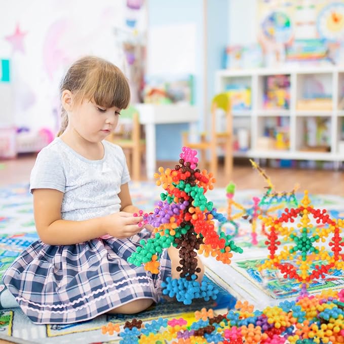 TOMYOU 400 Pieces Building Blocks Kids STEM Toys Educational Building Toys Discs Sets Interlocking Solid Plastic for Preschool Kids Boys and Girls Aged 3+ Safe Material Creativity