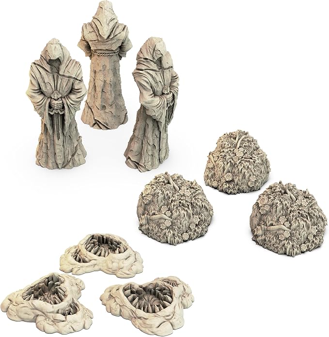 Dragon Eclipse Terrains Miniature Expansion - 41 Terrain Miniatures Detailed Arena Terrain Pieces for Enhanced Immersion 10+ Sculpt Designs Made by Awaken Realms