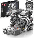 Mould King 10201 W16 Engine Model Kit - Build Your Own Cars 4-Speed Transmission Engine that Works - DIY STEM Project for 14+ Teens Hobby Building Blocks Kit for Adults(2024 Pcs)